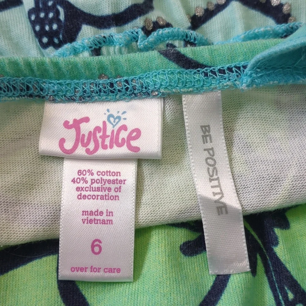 Justice | Ombre Tropical Flower Sundress with Studs and Glitter Dots | 6